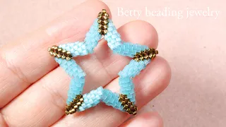How to make beaded double star easy to make  for beginners?/beading tutorial