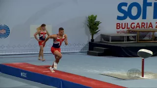 BROWNE Elliott (GBR) - 2017 Trampoline Worlds, Sofia (BUL) - Qualification Tumbling Routine 1