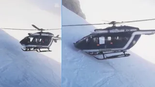 Pilot Wedges Chopper’s Nose Into Snow to Save Injured Skier