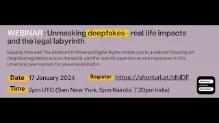 WEBINAR: Unmasking deepfakes - real life impacts and the legal labyrinth