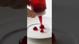 My favorite fluid gel trick! Raspberry gel recipe #shorts
