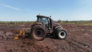 Обзор трактора VALTRA T234 c канавокопателем Mericrusher MeriPeat OJK-1.3