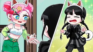 Anna vs Wednesday Sad Cat Dance | Gacha Club | Ppg x Rrb Gacha Life