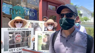 Animal Rights Activists Protest HSUS Board Member Brad Jakeman Over Animal Abuse at Project Chimps