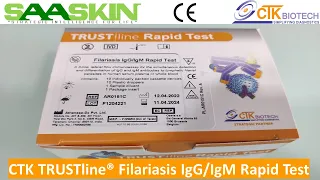 CTK Trustline Filariasis IgG/IgM Rapid Test Kit | UNBOXING | CTK Biotech