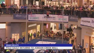 For first time in decade, Drake Relays pole vault competition is at Jordan Creek Town Center