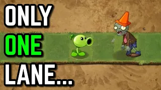 Can you beat Plants vs. Zombies 2 with ONLY ONE LANE?