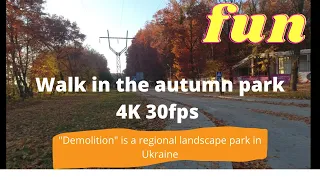 [4K] LVIV: Walk in the autumn park