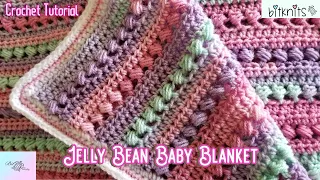 Jelly Bean Crochet Baby Blanket Tutorial ❤️❤️
