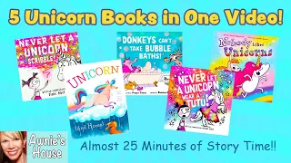 🦄 Kids Book Read Aloud: 5 UNICORN BOOKS IN ONE VIDEO! Almost 25 Minutes of Story Time