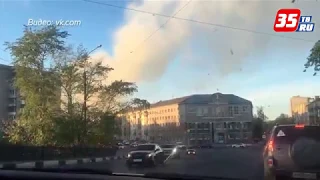 Два деревянных дома горели в центре Вологды