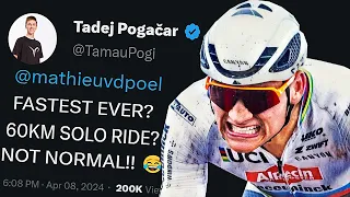 Mathieu van der Poel Roubaix 60KM Solo was HILARIOUS