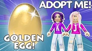 WE HATCHED A GOLDEN EGG ON ADOPT ME! / ROBLOX