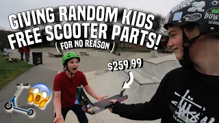 Giving FREE Scooter Parts to Random Kids! *For no Reason*