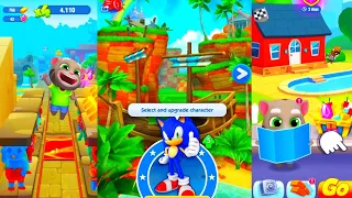 my Talking Tom Hero VS sonic dash android iOS Android gameplay