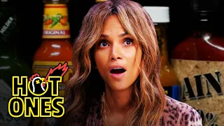 Halle Berry Refuses to Lose to Spicy Wings | Hot Ones