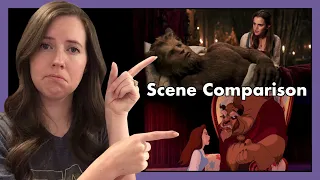 Beauty and the Beast scene comparison - Why reusing dialogue doesn’t always work.