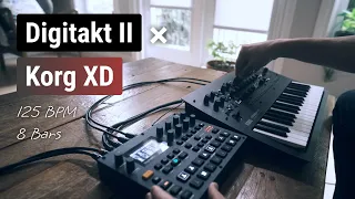 Digitakt II × Korg Minilogue XD + 8 Bar Melodies | 125 BPM | 4K | 2024