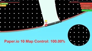 Paper.io 10 Map Control: 100.00%