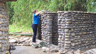 Design and built bathroom & toilet by many stone --Build stone house on the island off grid