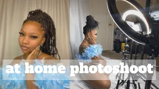 80s/90s glamour shot inspired at HOME  PHOTOSHOOT using iPhone | DIY at home birthday photoshoot |