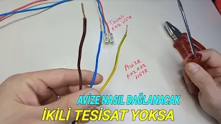 Avize Kablo Bağlantısı Komütatör Tesisatı Yoksa Nasıl Yapılır