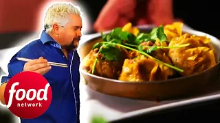 Guy Fieri Thinks These "Dragon Egg" Wontons are DYNAMITE! | Diners Drive-Ins & Dives