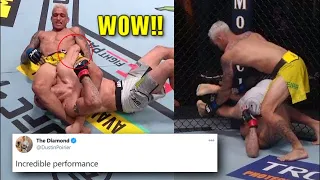 WOW! MMA Pro's react to Charles Oliveira ALMOST breaking Tony Ferguson's arm and dominating him