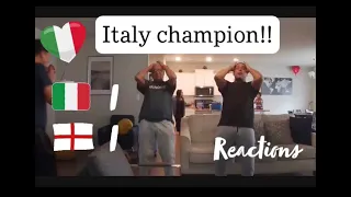 Italy WINS Euro2020 on PENALTIES vs England REACTIONS with the family