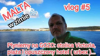 MALTA w zimie. Vlog #5: płyniemy na GOZO...stolica Victoria, plaża i urbex. 4K #gozo #malta #podróże