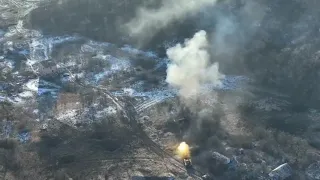 Ukraine - Drone footage of the Ukrainian armed forces fighting the Russian invaders (1/2). (18+)