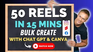 How To Create 30 Instagram Reels in 10 Mins with Chat GPT & Canva.