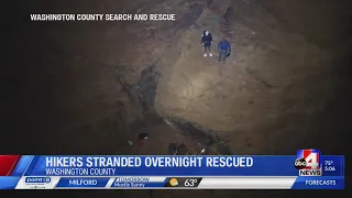 Search and Rescue crews save hikers stranded overnight on Maxwell Canyon