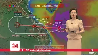 Trước 5h sáng mai bão số 4 (Noru) sẽ đô bộ vào đất liền miền Trung | VTV24