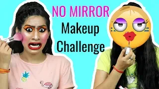 NO MIRROR Makeup Challenge + A BIG Surprise | Anaysa