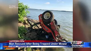 Lawn Mower Accident Leads to Water Rescue