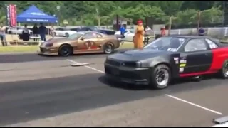 Toyota Supra vs Nissan GT-R R34 Skyline - Drag Race...  Who will win?