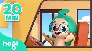 The Wheels on the Bus and more! | + Compilation | Pinkfong & Hogi | Nursery Rhymes | Hogi Kids Songs