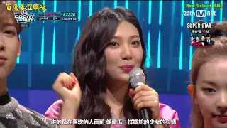 【百度姜涩琪吧中字】150910 Mcountdown  Red Velvet- 舞台采访