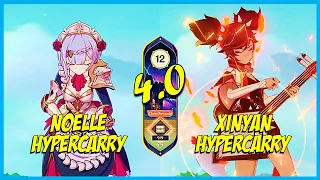 4.0 Noelle and Xinyan Hypercarry Spiral Abyss Floor 12 | Genshin Impact