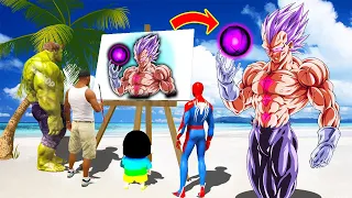 GTA 5 | GTA5 BUT WHATEVER ULTRA EGO VEGETA, SHINCHAN, FRANKLIN & IRON MAN DRAWS COMES TO REAL LIFE