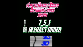 5pm pcso lotto result today October 2 2022 %2d lotto% & %3d lotto% #shortvideo