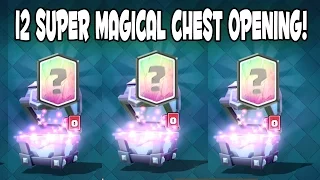 Clash Royale - BEST SUPER MAGICAL CHEST OPENING! Ice Wizard Hunt - 12 Super Magical Chests