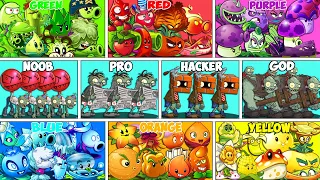 Tournament 6 Color Team Plants - Which Team Plant Will Win? - PvZ 2 Battlez