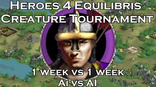 HoMM 4 Equilibris: tier 1 units tournament 1 week vs 1 week AI vs AI Part 1