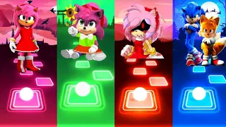 Amy The Hedgehog Vs Baby Amy Vs Amy Exe Vs Sonic Tails Hedgehog Tiles Hop 🎯😎✅◀️