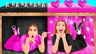 Secret Rooms Under The Bed | Rich VS Broke Challenge by TeenChallenge