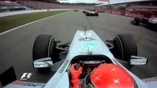 Michael Schumacher First Lap Hockenheim 2010 Onboard Review