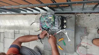 Sliding gate motor installation