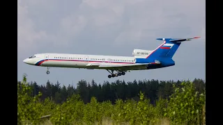 Посадка Туполев Ту-154М (RF-85136) МВД / 52 года в небе.